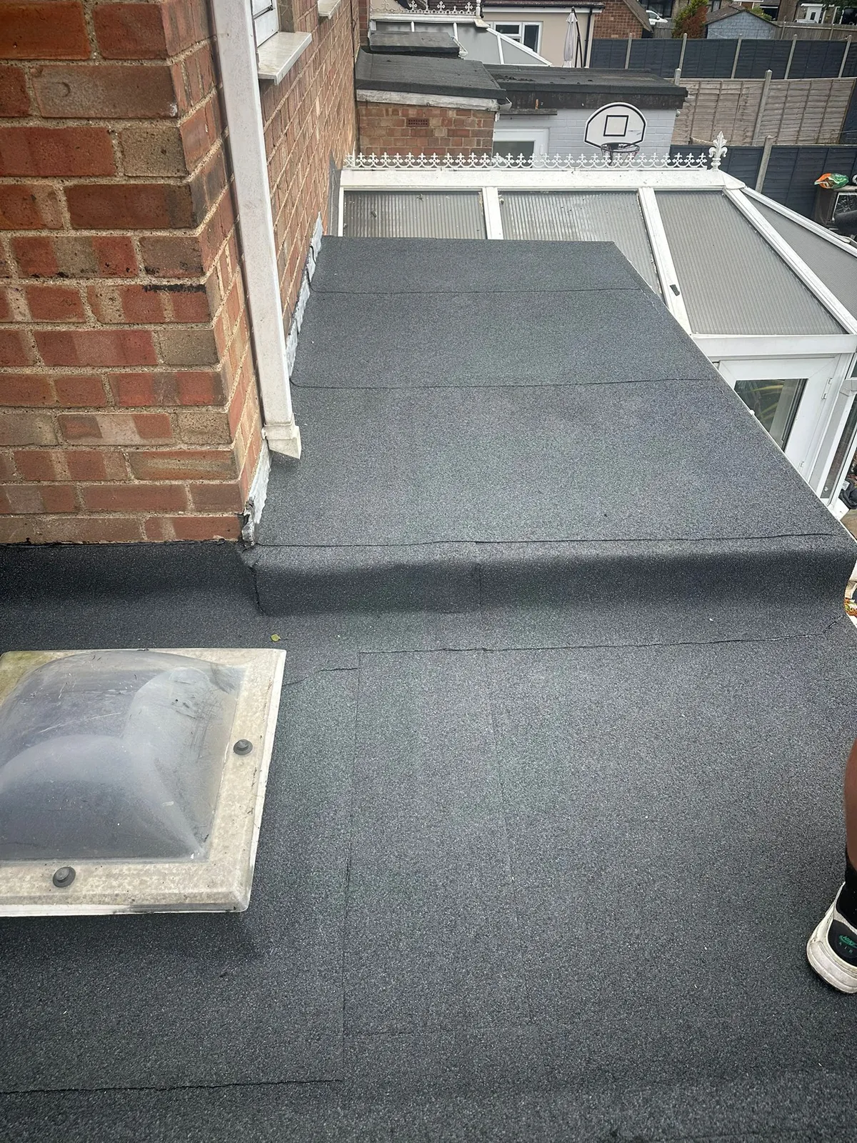 Felt flat roof extension