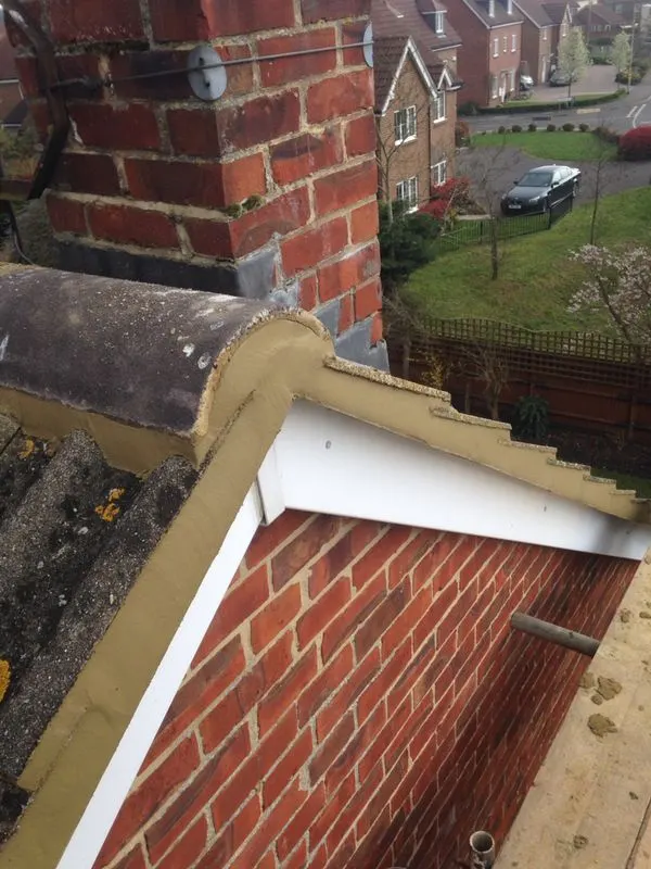 Hip and verge repair on a tiled roof