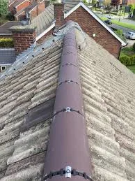 Ridge tiles clipped into place