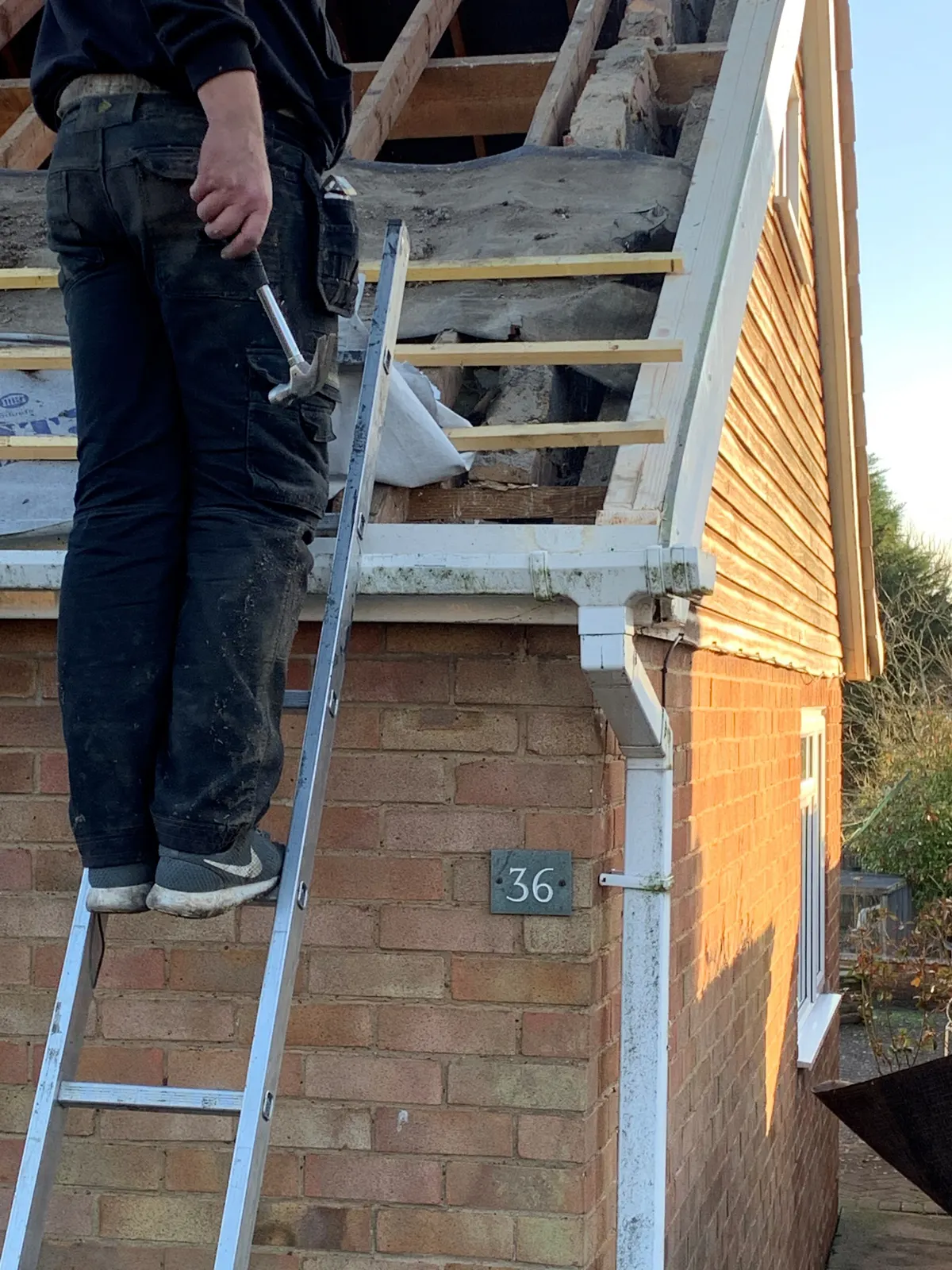 Fascias and soffits being fitted